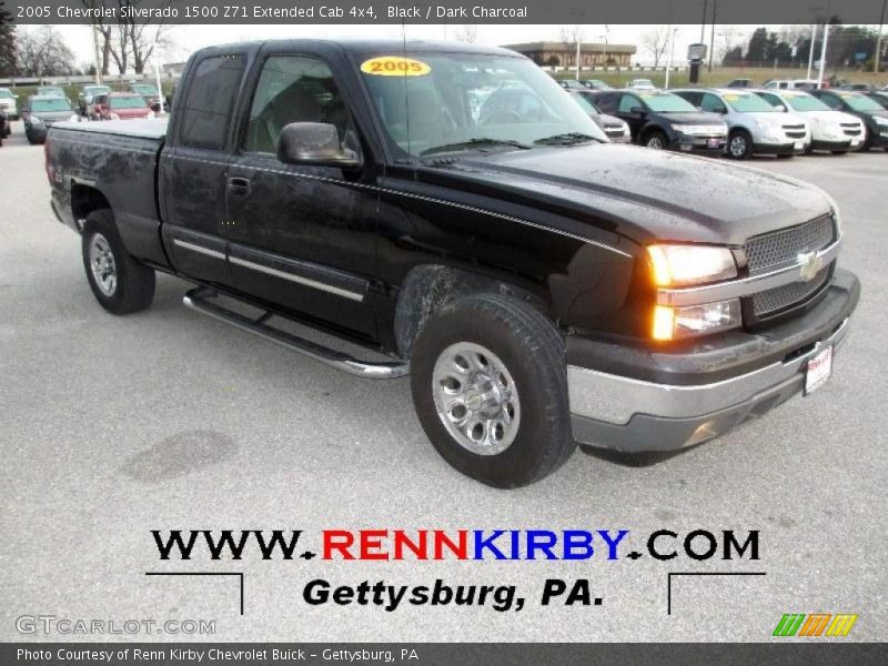 Black / Dark Charcoal 2005 Chevrolet Silverado 1500 Z71 Extended Cab 4x4