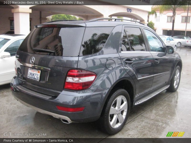 Steel Grey Metallic / Black 2010 Mercedes-Benz ML 350