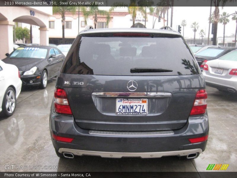 Steel Grey Metallic / Black 2010 Mercedes-Benz ML 350