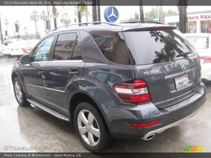 Steel Grey Metallic / Black 2010 Mercedes-Benz ML 350