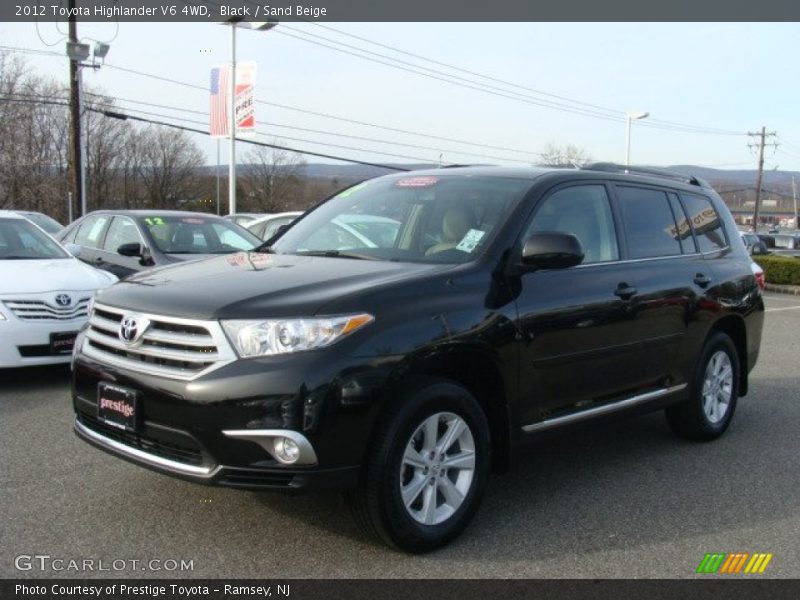 Black / Sand Beige 2012 Toyota Highlander V6 4WD