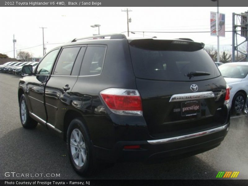 Black / Sand Beige 2012 Toyota Highlander V6 4WD