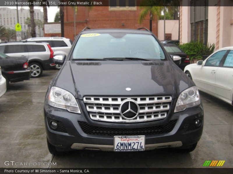 Steel Grey Metallic / Black 2010 Mercedes-Benz ML 350
