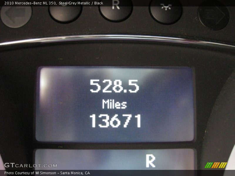 Steel Grey Metallic / Black 2010 Mercedes-Benz ML 350
