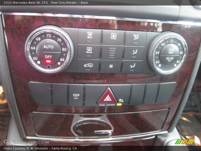 Steel Grey Metallic / Black 2010 Mercedes-Benz ML 350
