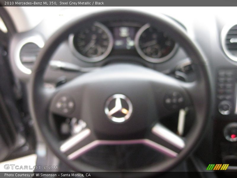 Steel Grey Metallic / Black 2010 Mercedes-Benz ML 350