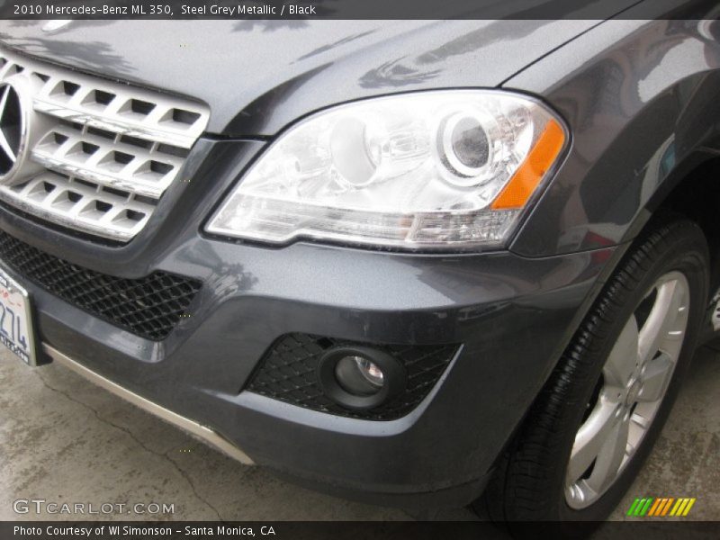 Steel Grey Metallic / Black 2010 Mercedes-Benz ML 350