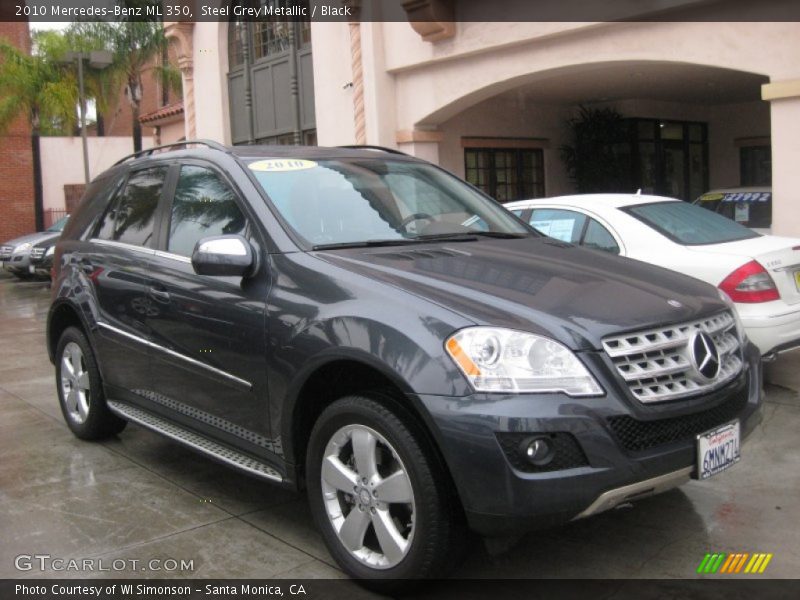 Steel Grey Metallic / Black 2010 Mercedes-Benz ML 350