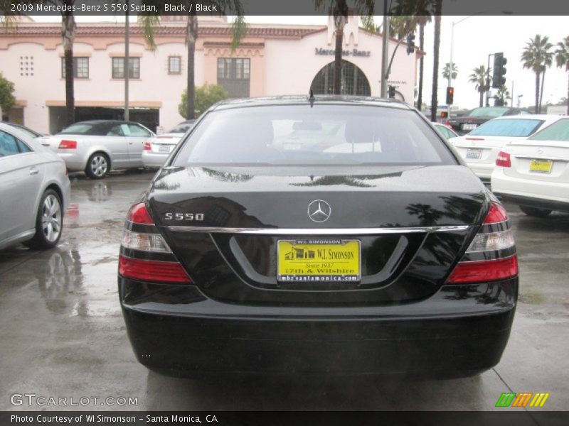 Black / Black 2009 Mercedes-Benz S 550 Sedan