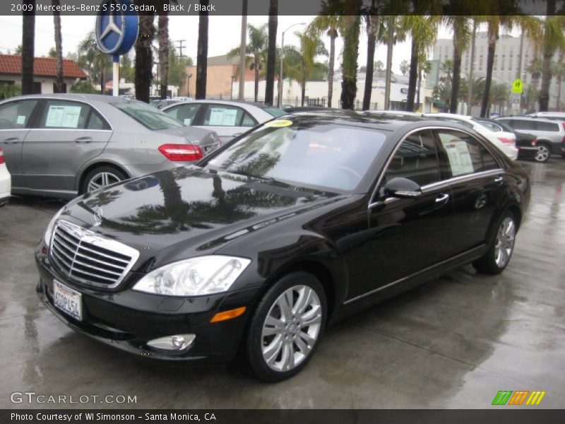 Black / Black 2009 Mercedes-Benz S 550 Sedan