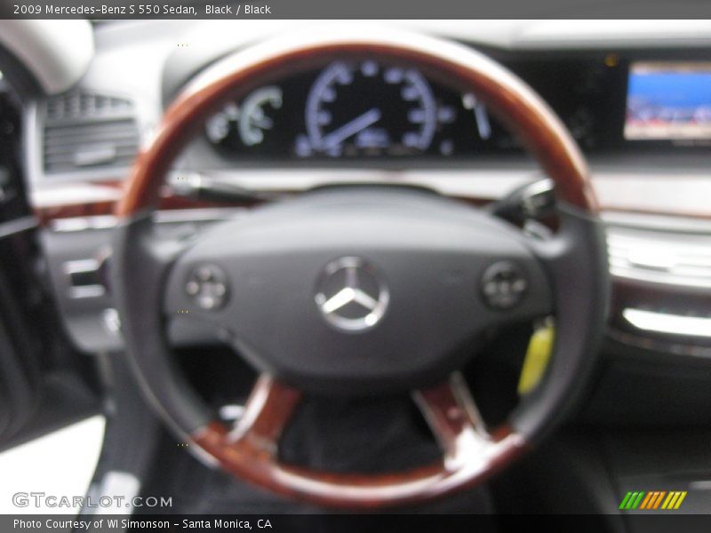 Black / Black 2009 Mercedes-Benz S 550 Sedan