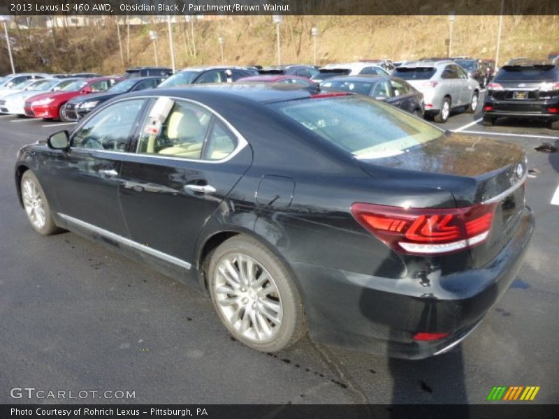 Obsidian Black / Parchment/Brown Walnut 2013 Lexus LS 460 AWD