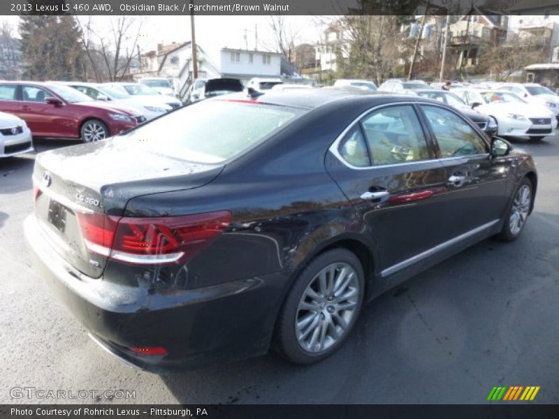 Obsidian Black / Parchment/Brown Walnut 2013 Lexus LS 460 AWD