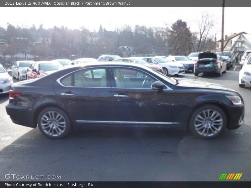 Obsidian Black / Parchment/Brown Walnut 2013 Lexus LS 460 AWD