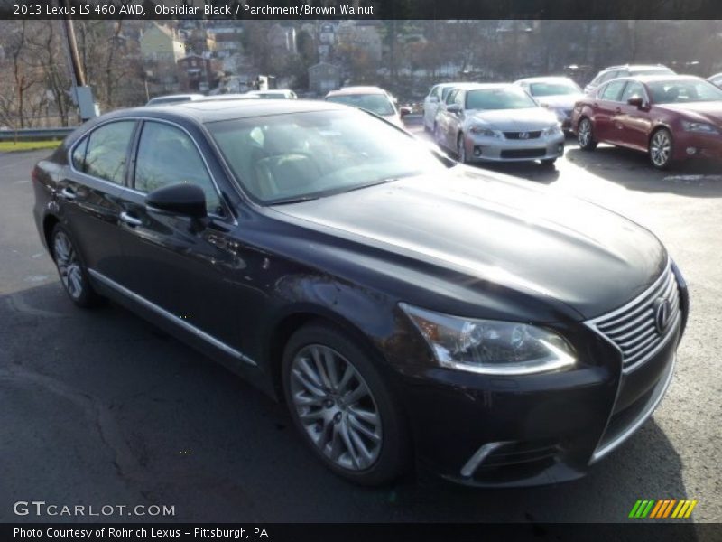 Obsidian Black / Parchment/Brown Walnut 2013 Lexus LS 460 AWD