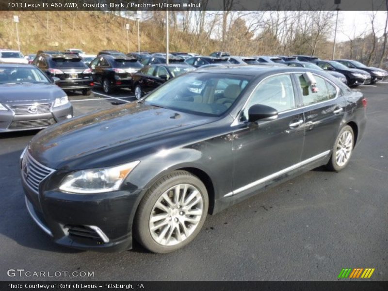 Obsidian Black / Parchment/Brown Walnut 2013 Lexus LS 460 AWD