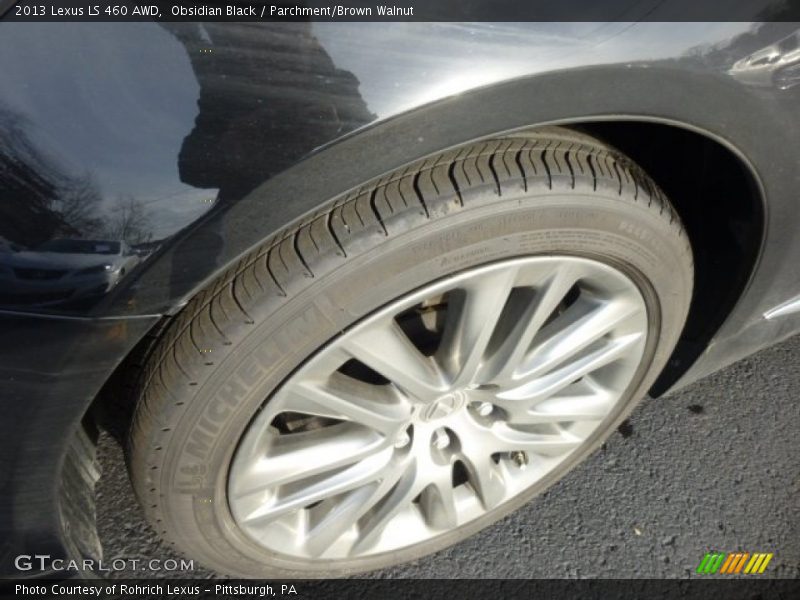 Obsidian Black / Parchment/Brown Walnut 2013 Lexus LS 460 AWD