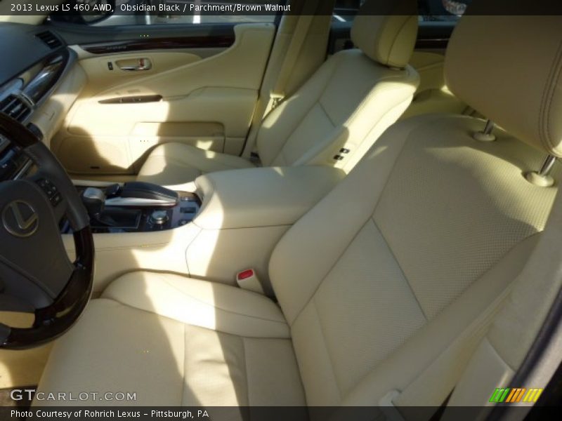 Obsidian Black / Parchment/Brown Walnut 2013 Lexus LS 460 AWD