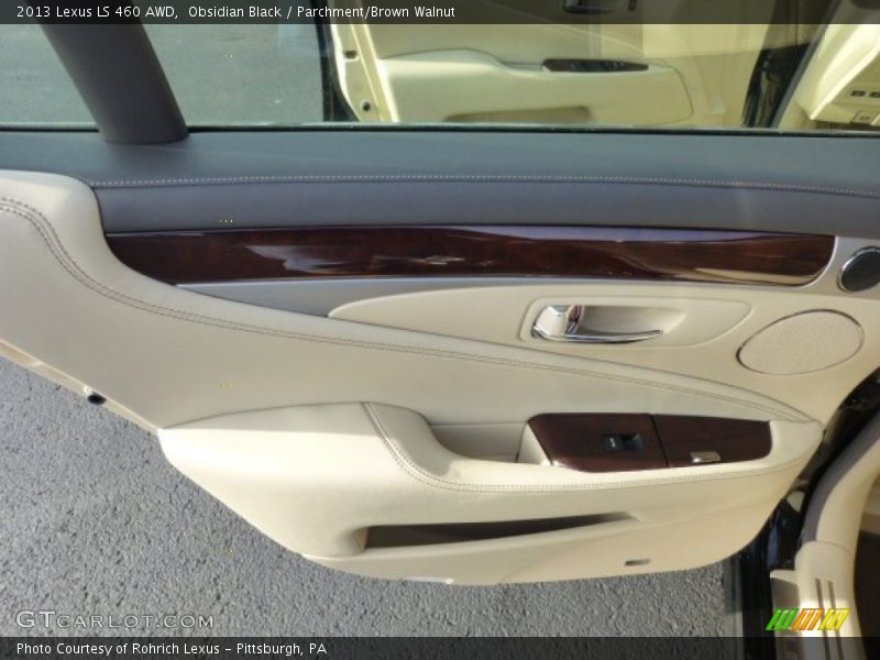 Obsidian Black / Parchment/Brown Walnut 2013 Lexus LS 460 AWD