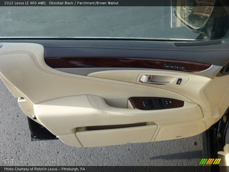 Obsidian Black / Parchment/Brown Walnut 2013 Lexus LS 460 AWD