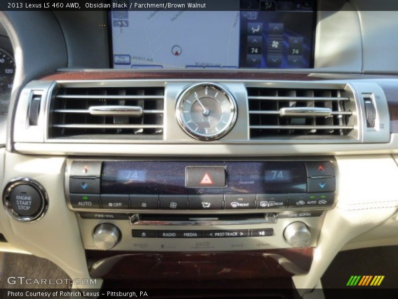 Obsidian Black / Parchment/Brown Walnut 2013 Lexus LS 460 AWD