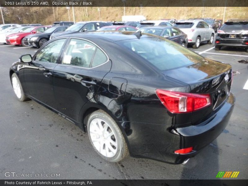 Obsidian Black / Black 2013 Lexus IS 250 AWD