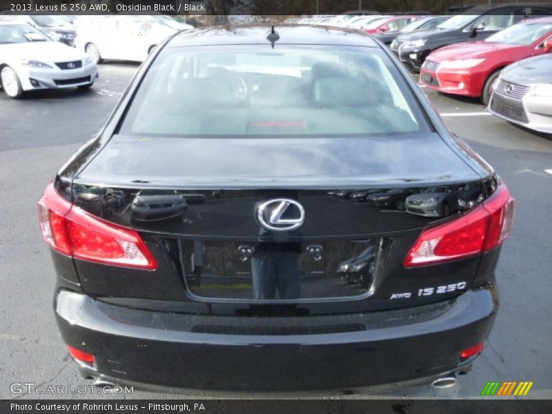 Obsidian Black / Black 2013 Lexus IS 250 AWD