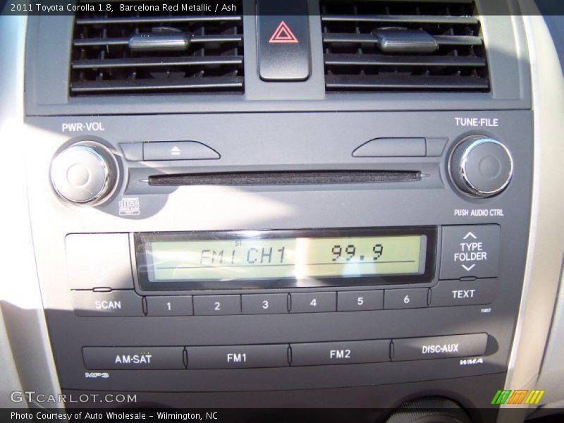 Barcelona Red Metallic / Ash 2011 Toyota Corolla 1.8