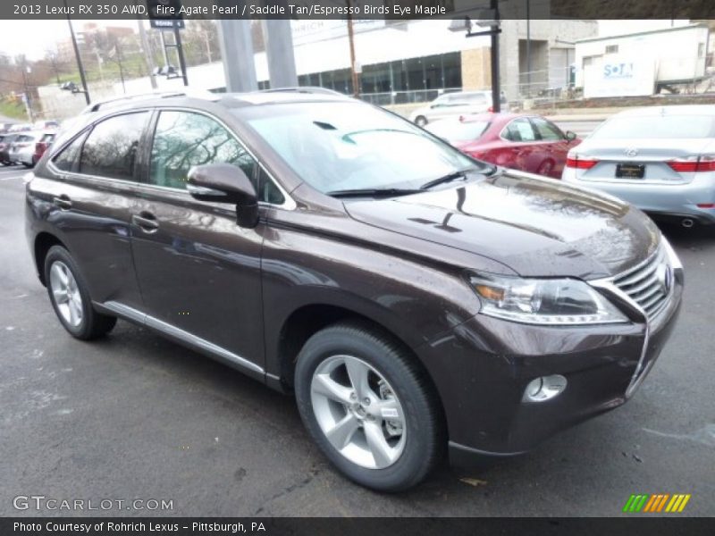 Fire Agate Pearl / Saddle Tan/Espresso Birds Eye Maple 2013 Lexus RX 350 AWD