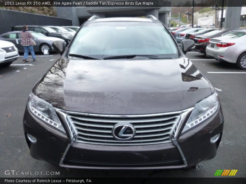 Fire Agate Pearl / Saddle Tan/Espresso Birds Eye Maple 2013 Lexus RX 350 AWD