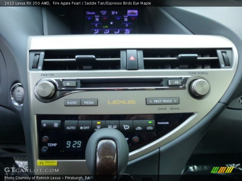 Fire Agate Pearl / Saddle Tan/Espresso Birds Eye Maple 2013 Lexus RX 350 AWD
