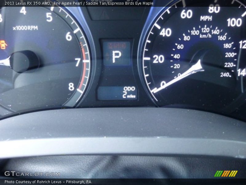Fire Agate Pearl / Saddle Tan/Espresso Birds Eye Maple 2013 Lexus RX 350 AWD