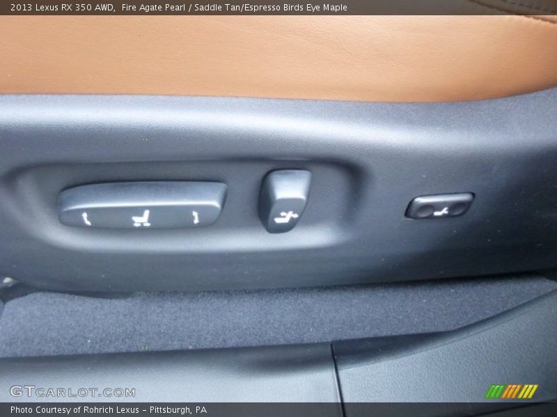 Fire Agate Pearl / Saddle Tan/Espresso Birds Eye Maple 2013 Lexus RX 350 AWD