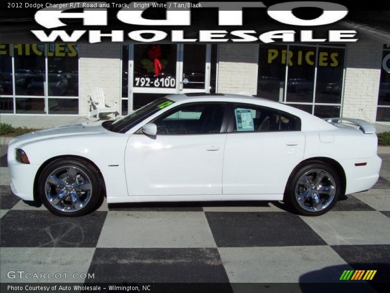 Bright White / Tan/Black 2012 Dodge Charger R/T Road and Track