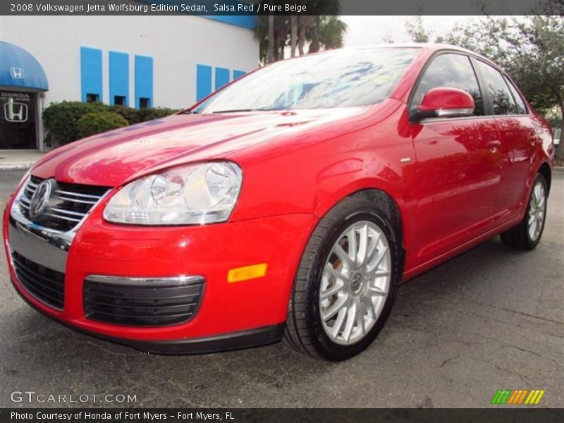 Salsa Red / Pure Beige 2008 Volkswagen Jetta Wolfsburg Edition Sedan