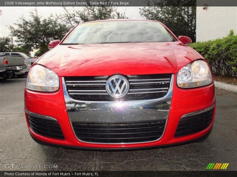 Salsa Red / Pure Beige 2008 Volkswagen Jetta Wolfsburg Edition Sedan