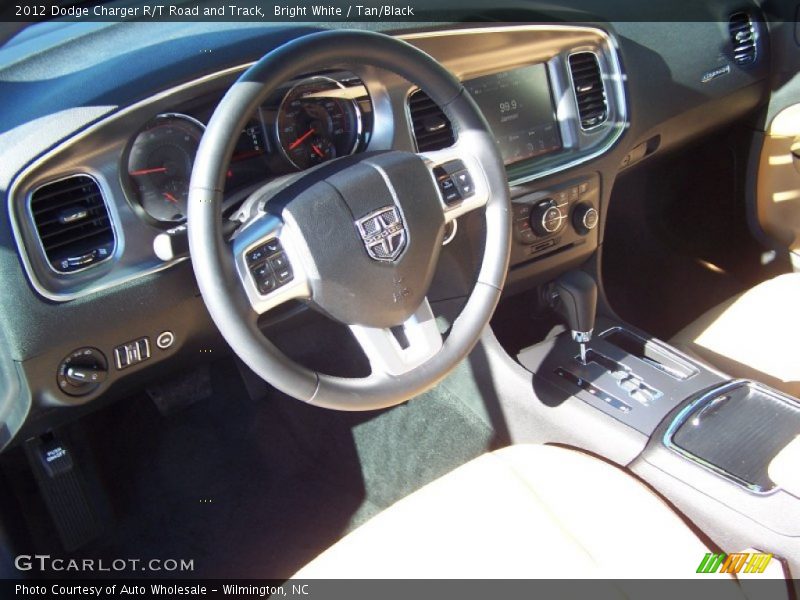 Bright White / Tan/Black 2012 Dodge Charger R/T Road and Track