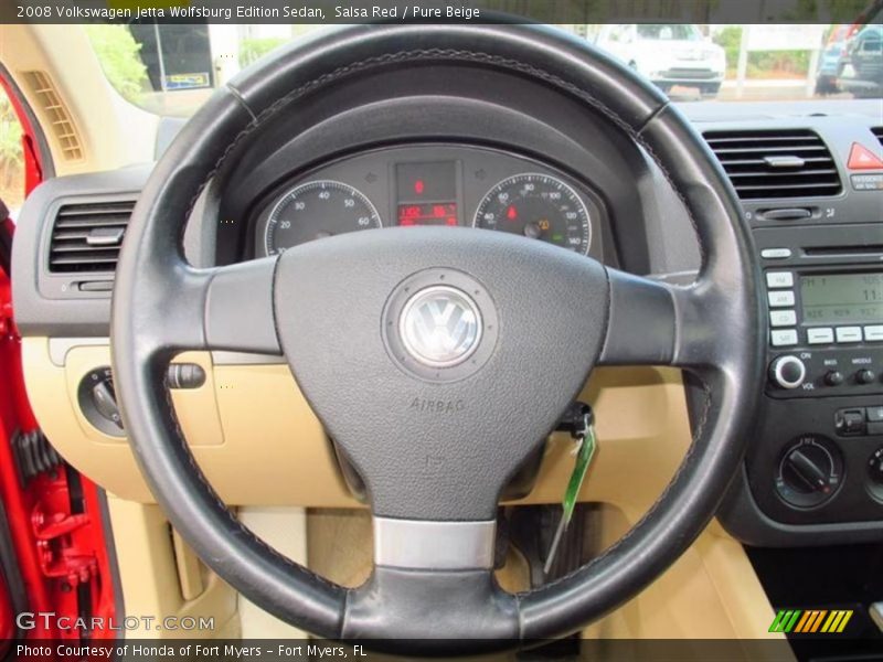 Salsa Red / Pure Beige 2008 Volkswagen Jetta Wolfsburg Edition Sedan