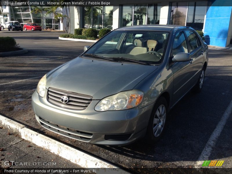 Mineral Green Metallic / Pebble Beige 2003 Toyota Corolla LE