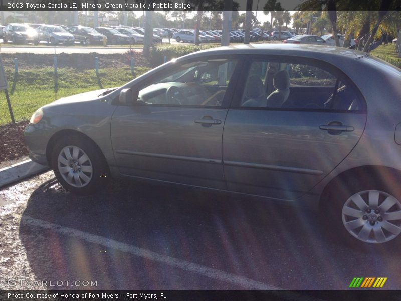 Mineral Green Metallic / Pebble Beige 2003 Toyota Corolla LE