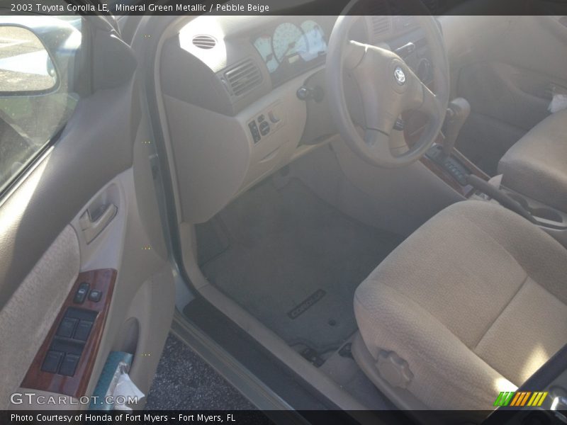 Mineral Green Metallic / Pebble Beige 2003 Toyota Corolla LE