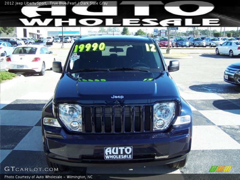 True Blue Pearl / Dark Slate Gray 2012 Jeep Liberty Sport