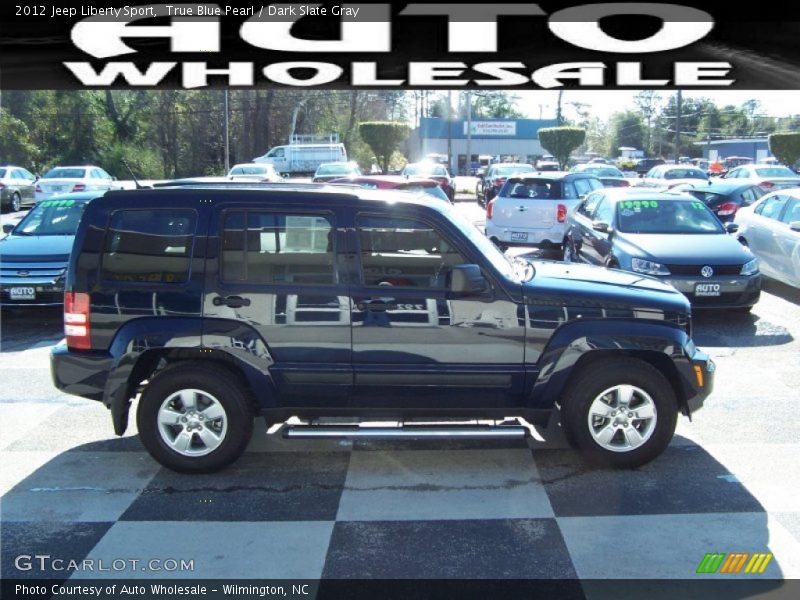 True Blue Pearl / Dark Slate Gray 2012 Jeep Liberty Sport
