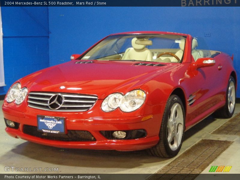 Mars Red / Stone 2004 Mercedes-Benz SL 500 Roadster