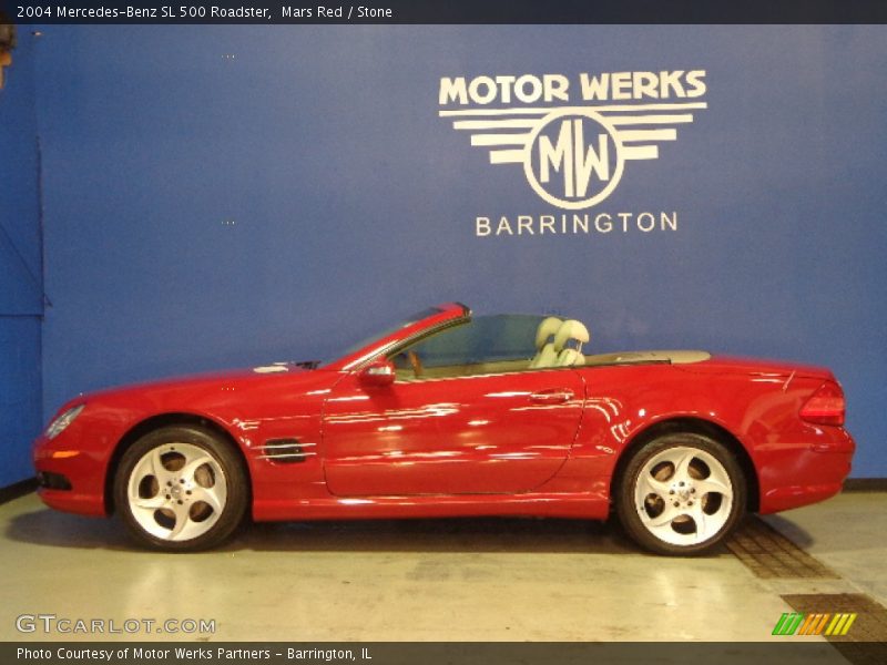 Mars Red / Stone 2004 Mercedes-Benz SL 500 Roadster