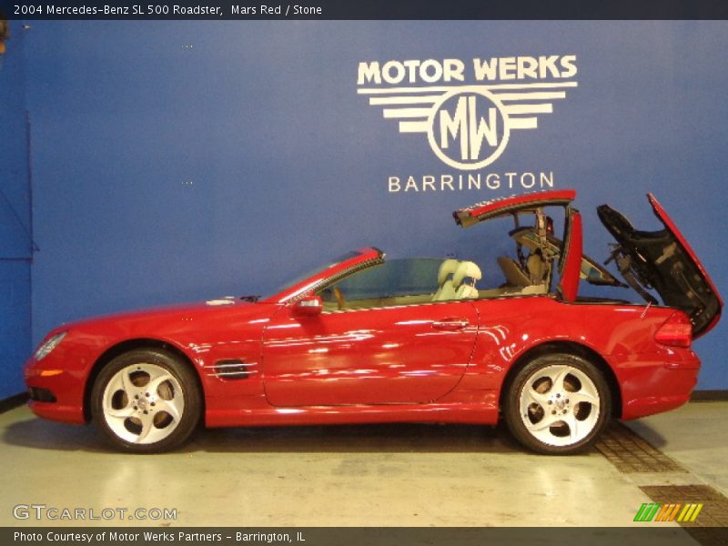 Mars Red / Stone 2004 Mercedes-Benz SL 500 Roadster