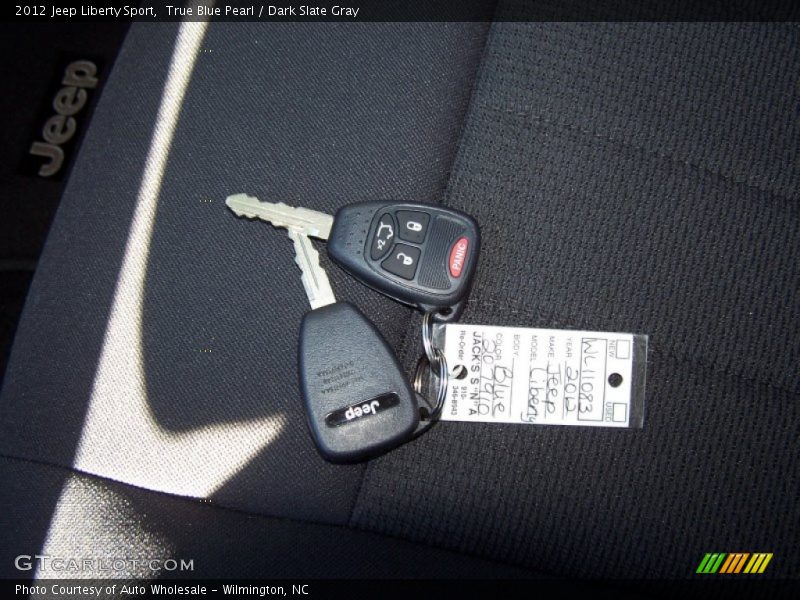 True Blue Pearl / Dark Slate Gray 2012 Jeep Liberty Sport