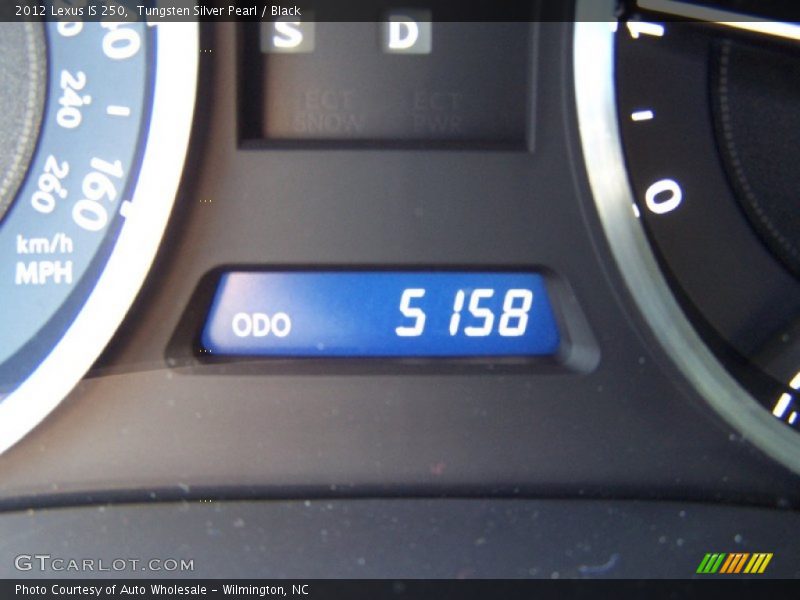 Tungsten Silver Pearl / Black 2012 Lexus IS 250