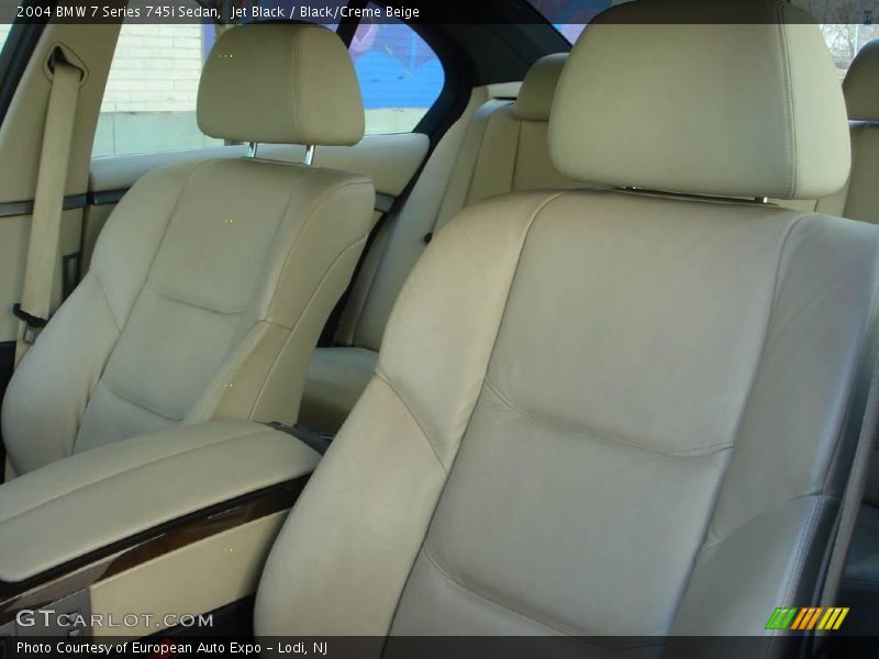 Jet Black / Black/Creme Beige 2004 BMW 7 Series 745i Sedan