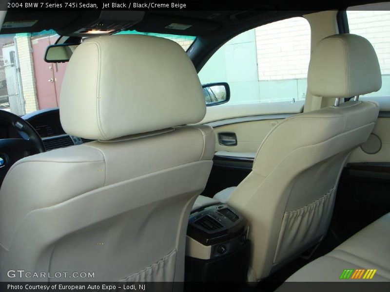 Jet Black / Black/Creme Beige 2004 BMW 7 Series 745i Sedan